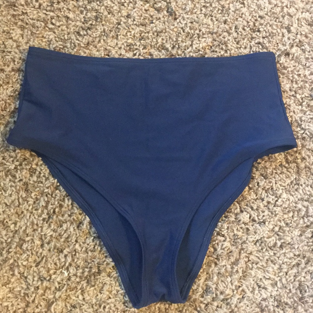 Aerie Navy High Waisted Bikini Bottom